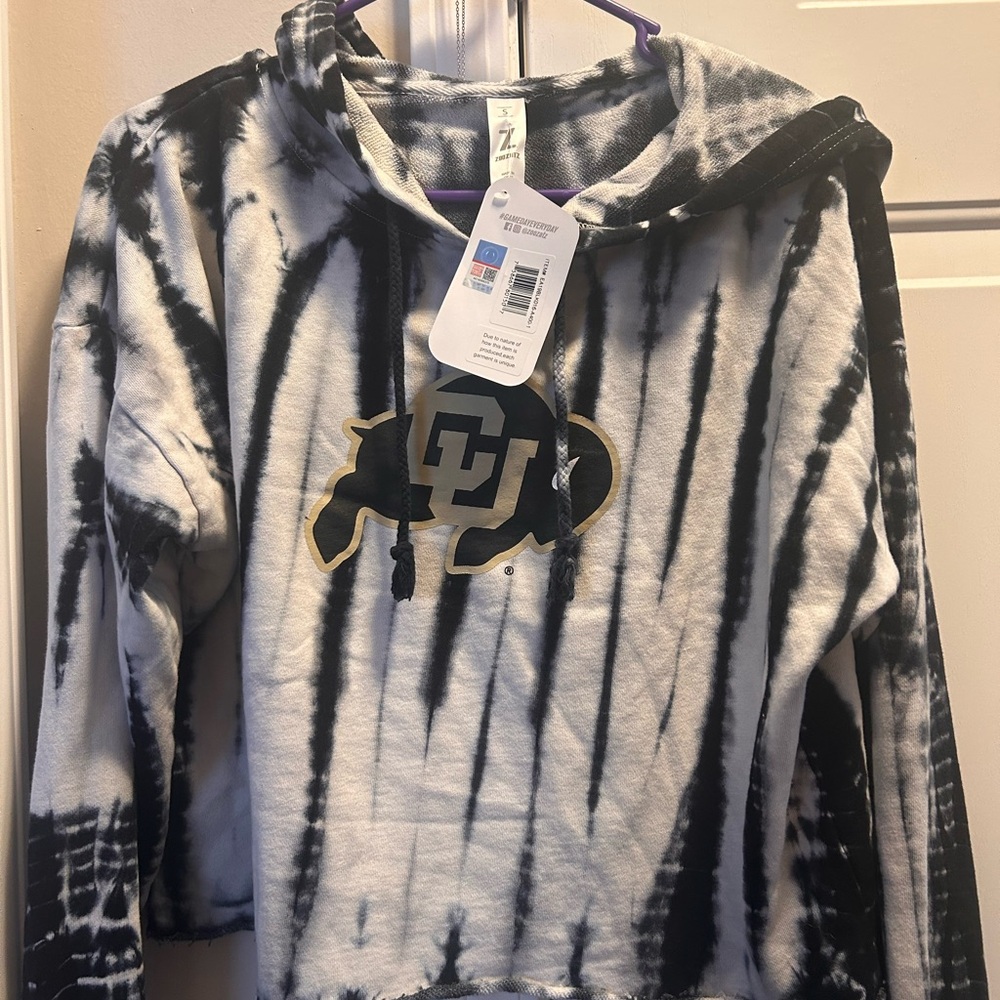 Black and White Tie-Dye Hoodie